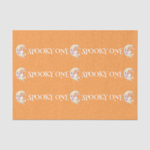 Cute Ghost Spooky One First Birthday Halloween Tissue Paper