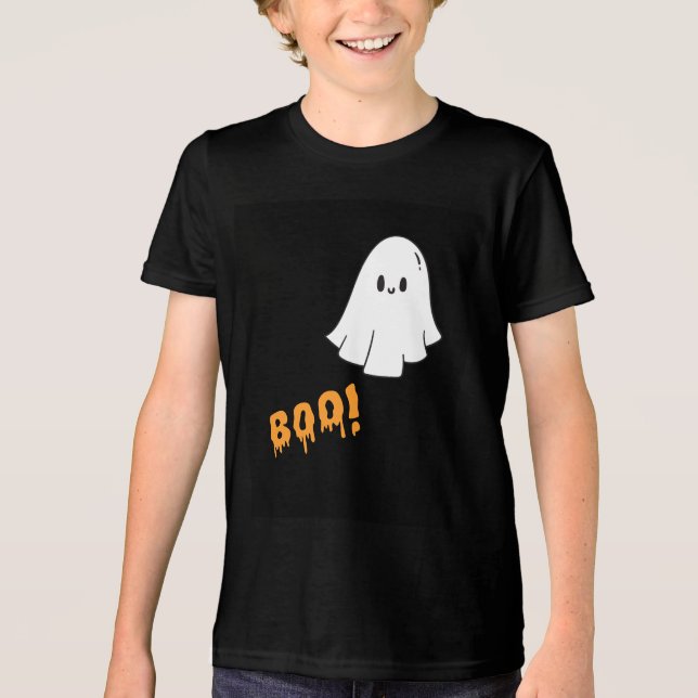 Cute Ghost T-shirt Tri-Blend Shirt (Front)