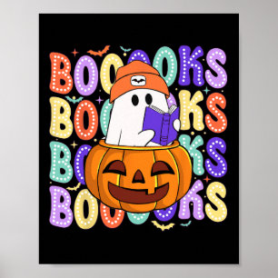 Cute Ghost Teacher Halloween Librarian Read More B Poster