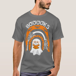 Cute Ghost Teacher Rainbow Book Reading Top Hallow
