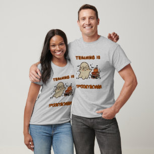 Cute Ghost Teacher Teaching Is Spooktacular Hallow T-Shirt