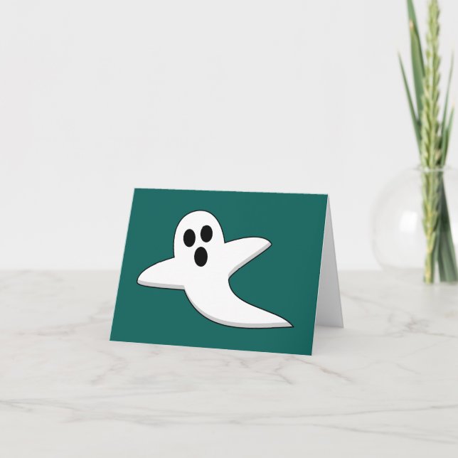 Cute Ghost Thank You Card (Front)