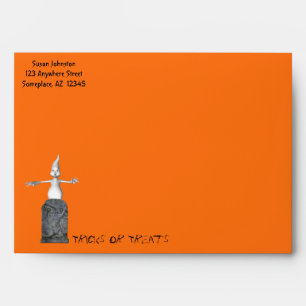 Cute Ghost Tombstone Halloween Envelope