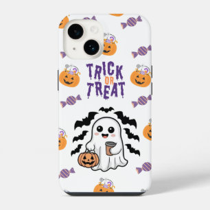 Cute Ghost Trick or Treat Halloween iPhone Case
