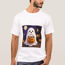 Cute Ghost Trick or Treat Halloween Party T-Shirt