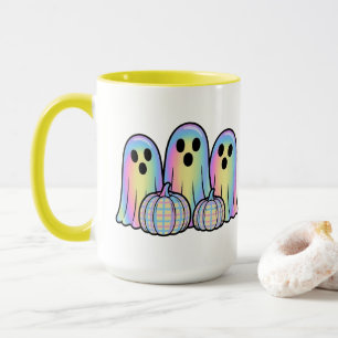 Cute Ghost Trio Halloween Coffee Mug – Adorable 