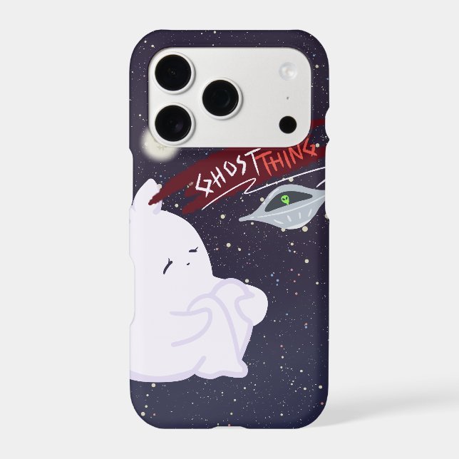 Cute Ghost & UFO Phone Case (Back)