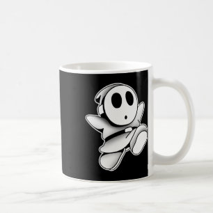 Cute Ghost Wearing Mask Spooky Blackwork Coffee Mug