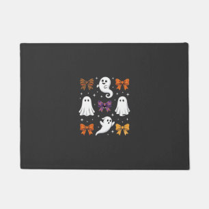 Cute Ghost with Bows Halloween Design_1 Doormat