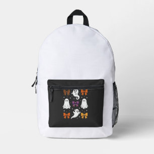 Cute Ghost with Bows Halloween Design_1 Printed Backpack