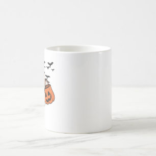 Cute Ghost with Pumpkins Halloween Trick-or-Treat Coffee Mug