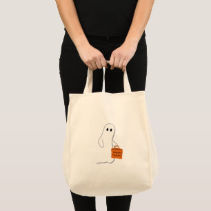 Cute Ghost with Treat Bag Personalized Bag