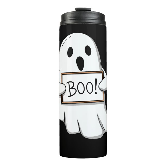 Cute Ghostly BOO Fun Thermal Tumbler (Front)