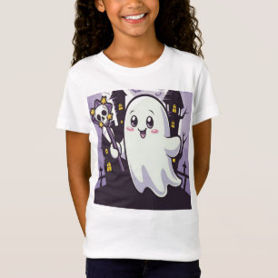 Cute Ghostly Poster with a Playful Twist T-Shirt