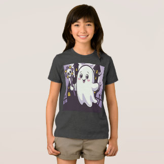 Cute Ghostly Poster with a Playful Twist Tri-Blend Shirt