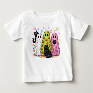 Cute Ghosts and Black Cats Baby T-Shirt
