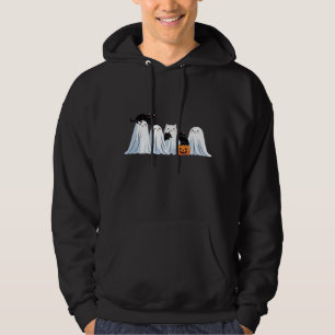 Cute Ghosts and Black Cats Halloween � Spooky Seas Hoodie