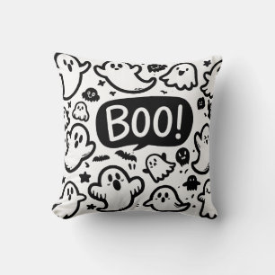 Cute Ghosts Halloween Boo Design Cushion