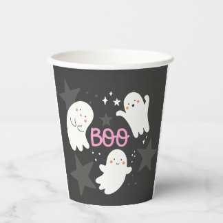 Cute Ghosts Halloween BOO Paper Cups