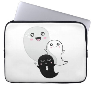 cute ghosts halloween kawaii laptop sleeve
