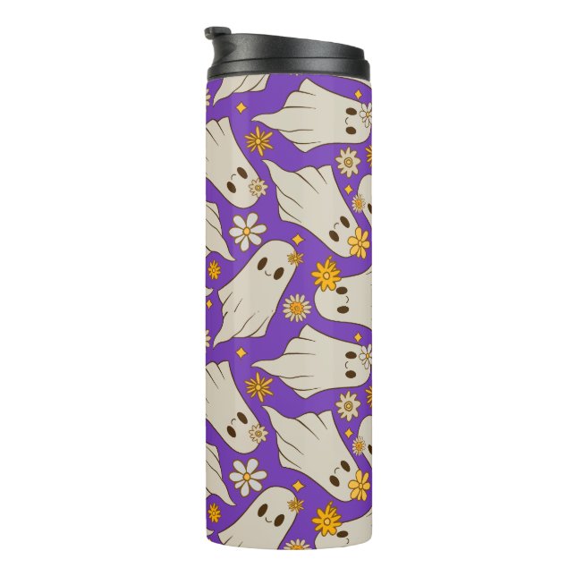 Cute Ghosts Halloween Pattern  Thermal Tumbler (Rotated Right)