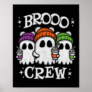 Cute Ghosts Ice Coffee - Halloween Ghost Coffee - Poster