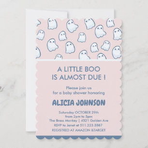 Cute ghosts pink Halloween Invitation
