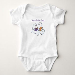 Cute ghosts reading together at Halloween Baby Bodysuit