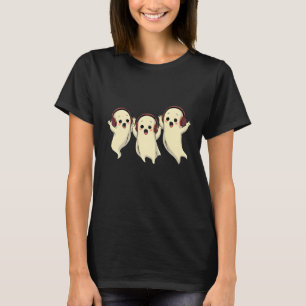 Cute ghosts wearing headphones T-Shirt