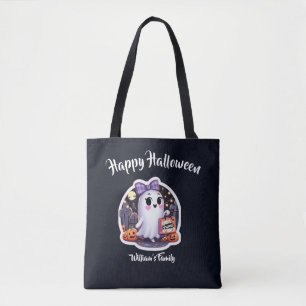 Cute Ghoul friend Approved black Halloween Tote Bag
