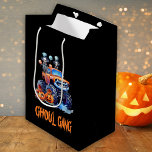 Cute Ghoul Gang Skeletons Spooky Truck Halloween Medium Gift Bag<br><div class="desc">Join the “Ghoul Gang” this Fright Night with our spook-tacular personalised gift bags! Perfect for kids’ costume parties or celebrating an October birthday with style. Adorned with charming watercolor skeletons cruising in their monster truck under a moonlit sky—these bags are sure to be the hit of any Trick-or-Treat haunt. From...</div>