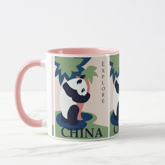 Cute Giant Panda Bear China Travel Mug (Left)