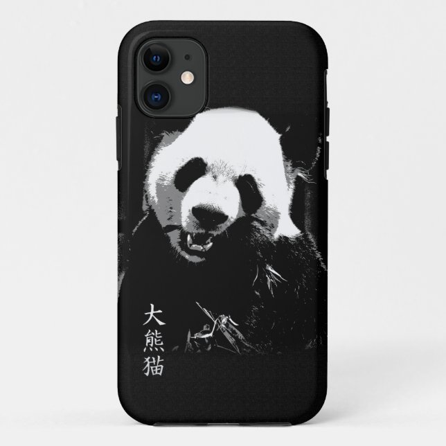 Cute Giant Panda Bear Cub Eating Bamboo Leaves Case-Mate iPhone Case (Back)