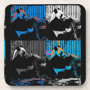 Cute Giant Panda Bear with tasty Bamboo Leaves Coaster