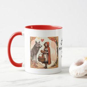 Cute Gift Be Kind Little Red Riding Hood & Wolf  Mug