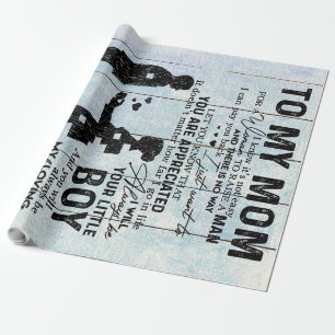Cute Gift for Mom,Son To My Mom Letter, Wrapping Paper