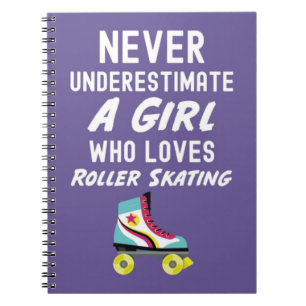 Cute Gift Ideas For Roller Skaters For Kids Girl Notebook