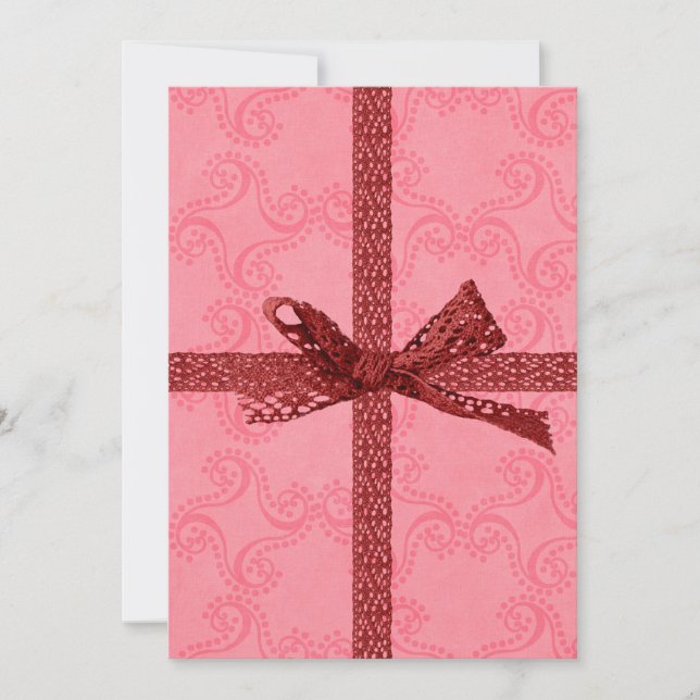 Cute Gift Look and Hearts Valentine's Day Birthday Invitation (Front)