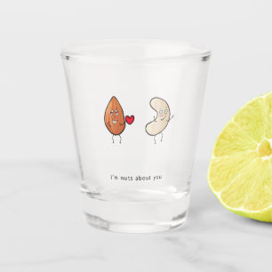 Cute gift, Nuts about you, funny, nuts Shot Glass