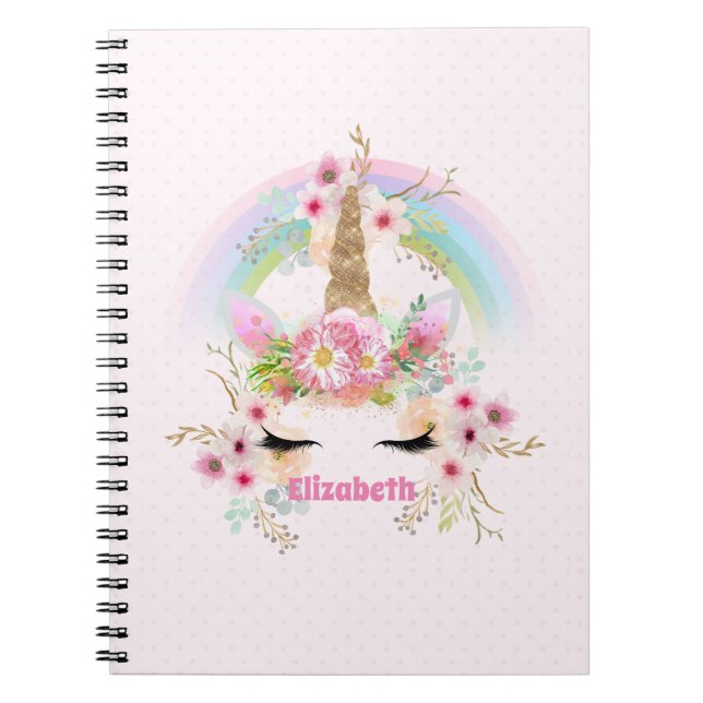 Cute Gifts Granddaughter Daughter UNICORN NAMED Notebook (Front)