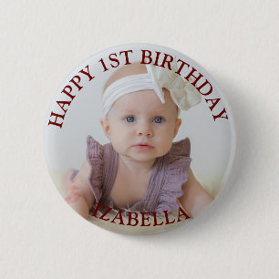Cute Gifts Happy 1st birthday 6 Cm Round Badge