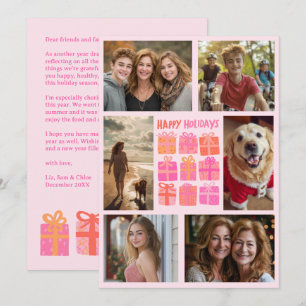 Cute Gifts Presents Hand-Drawn CUSTOM 6 PHOTO  Holiday Card