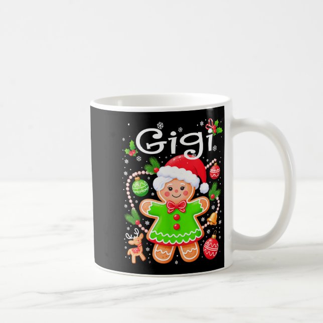 Cute Gigi Gingerbread Family Matching Christmas Co Coffee Mug (Right)