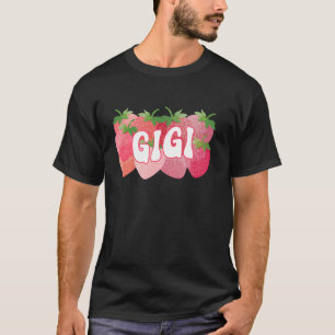 Cute Gigi Strawberry Lover Mum Mummy Happy Mothers T-Shirt