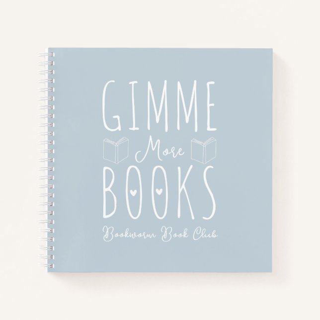 Cute Gimme More Books Powder Blue Book Lovers  (Front)