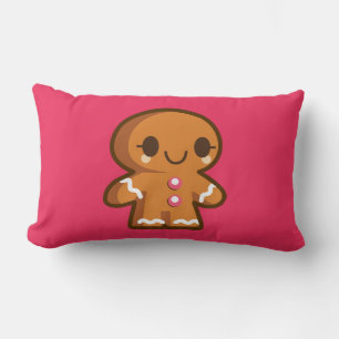 Cute Gingberbread Man Lumbar Cushion