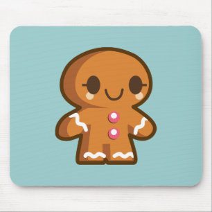Cute Gingberbread Man Mouse Mat