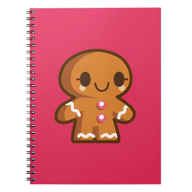 Cute Gingberbread Man Notebook (Front)