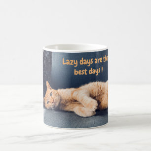 Cute ginger cat coffee mug