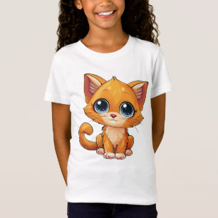 Cute Ginger Cat Kitten Girls T-shirt